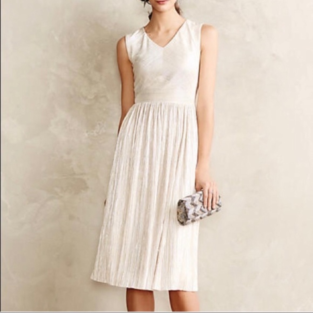 Anthropologie ivy + blu long shimmer dress